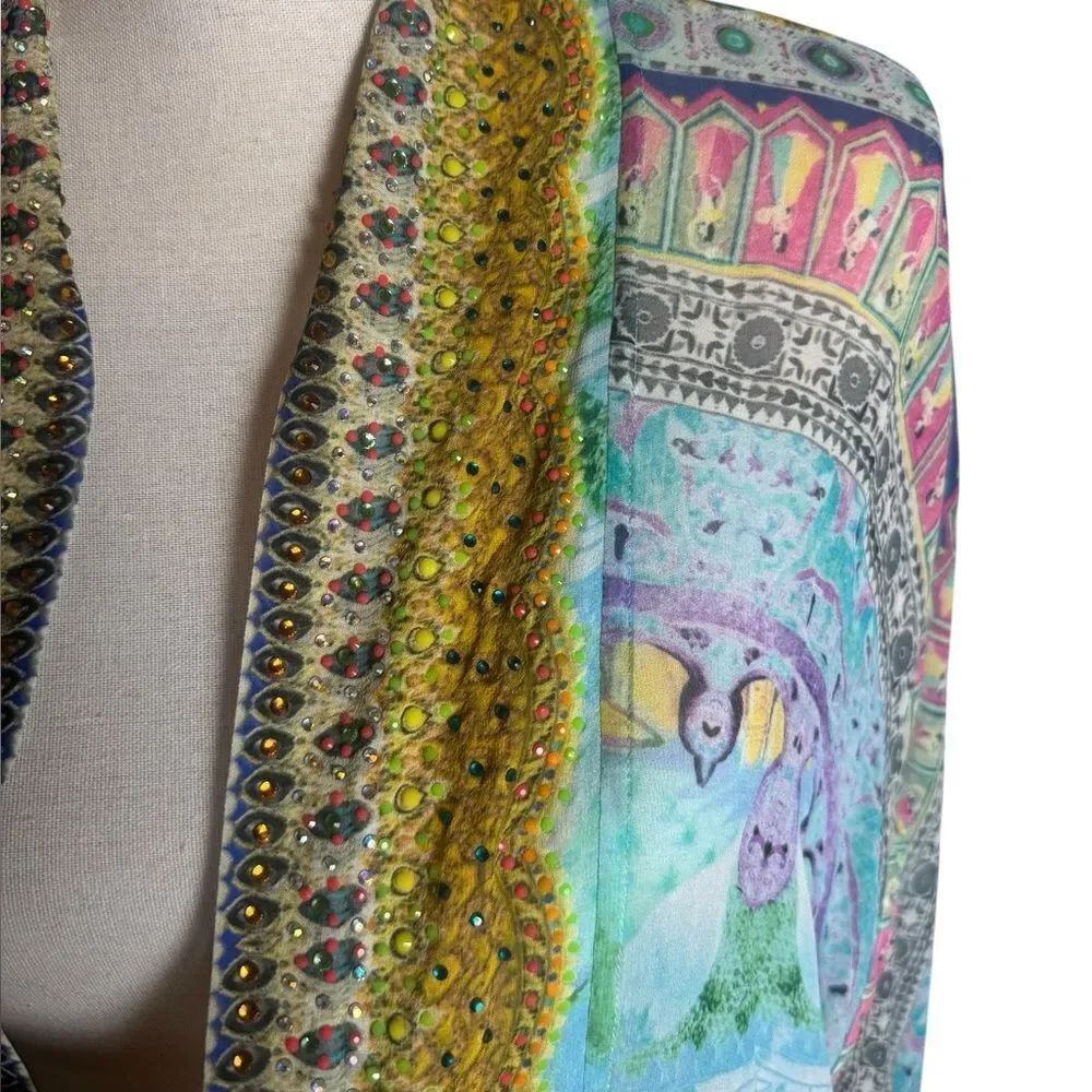 Camilla Silk Open Front Cardigan crystals one size - Picture 8 of 11
